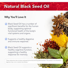 Close-up of black seed oil ingredients: sterols, sterolins, melanin, omega-6 and omega-9