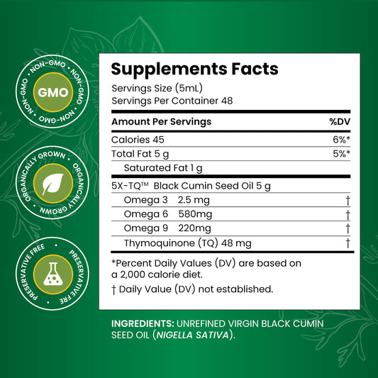 Label of Amazing Herbs Black Seed Oil bottle - 1 oz