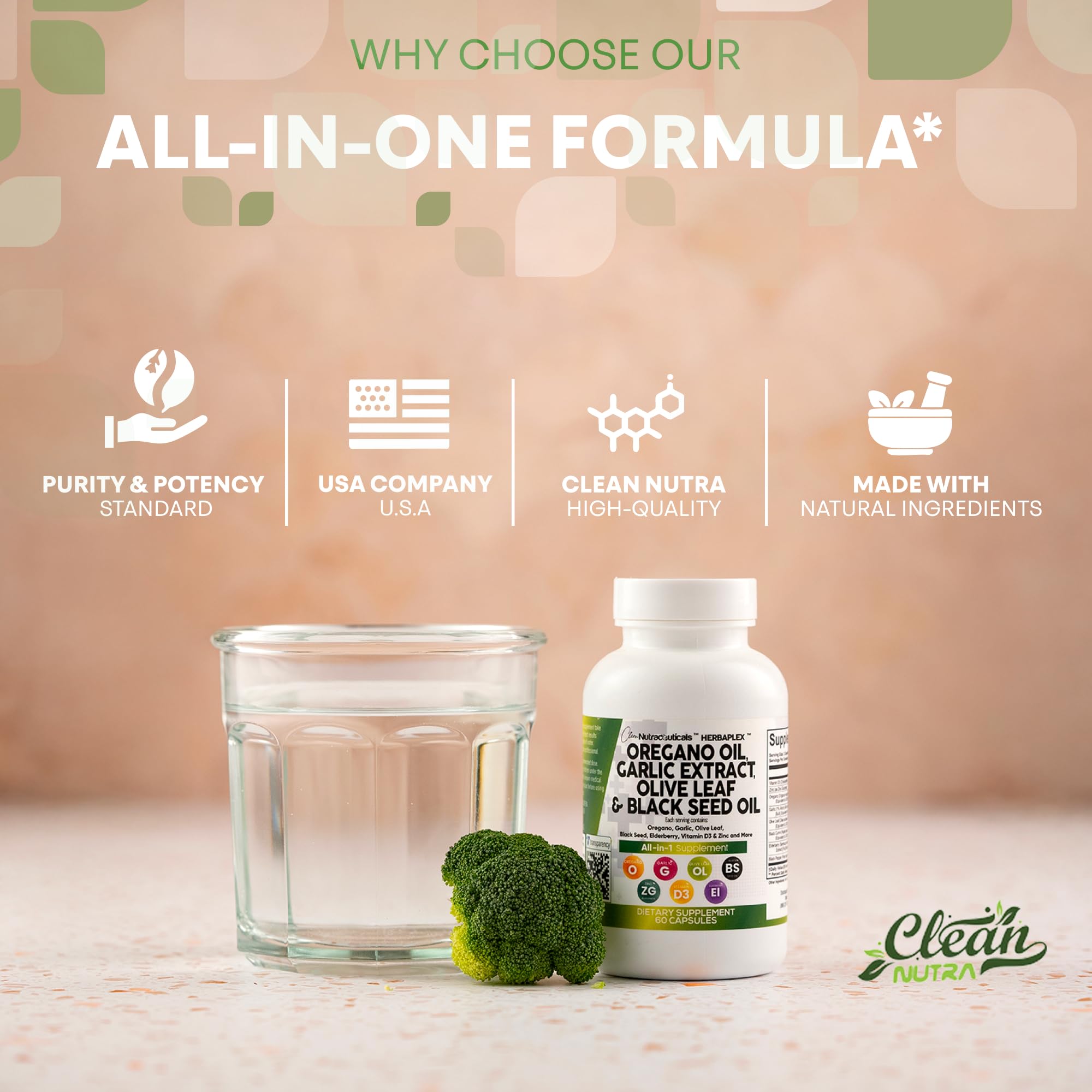 Black seed oil powder extract capsules close-up