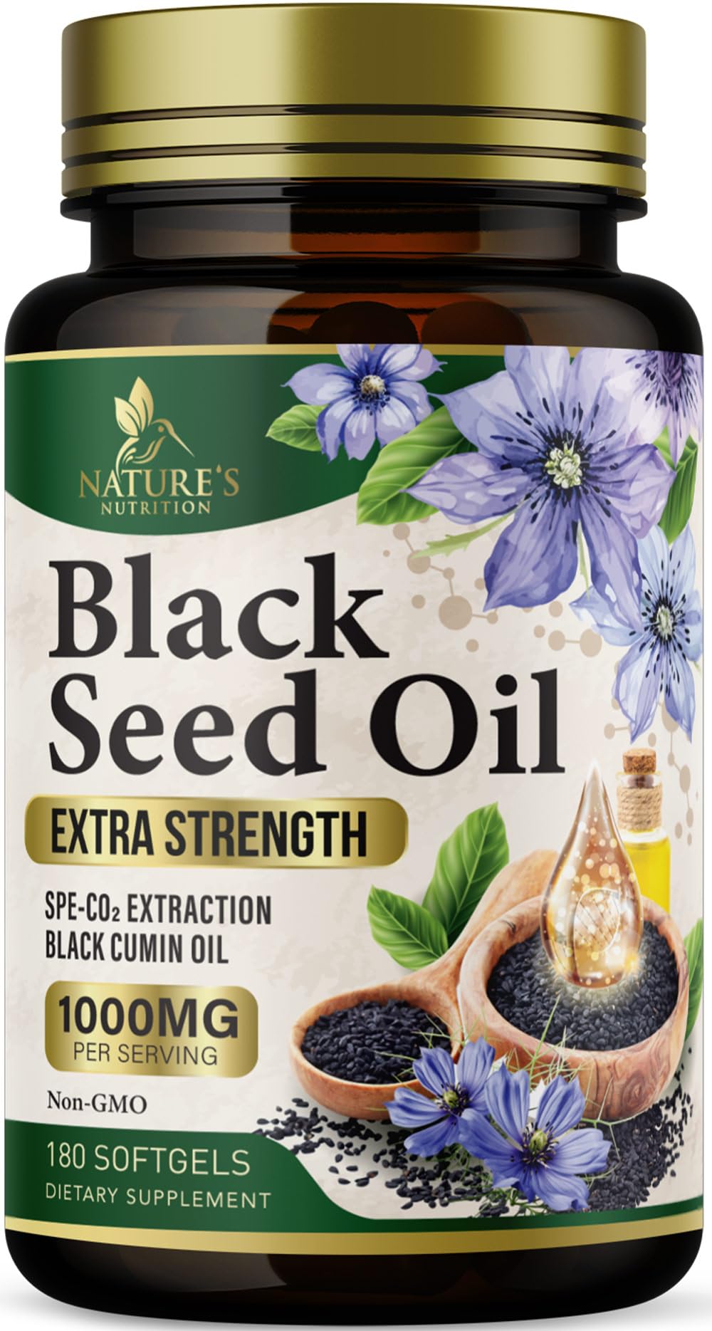Main image of Black Seed Oil Softgels 1000mg bottle