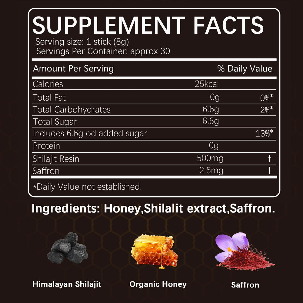Black Thai honey used in Shilajit honey sticks