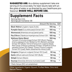 Key ingredients: wormwood, soursop, oregano oil, berberine
