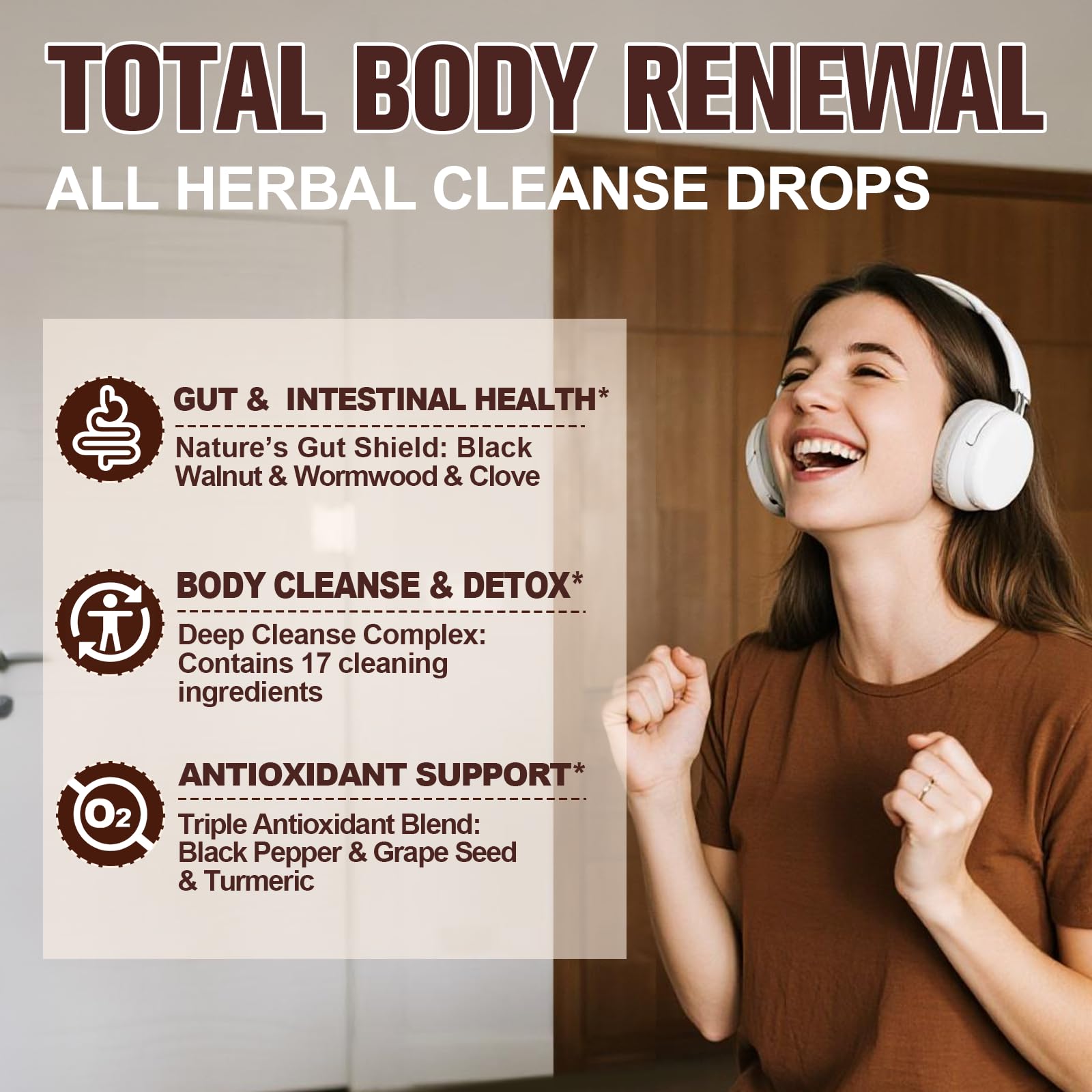 Bottle label highlighting 23-in-1 gut health formula