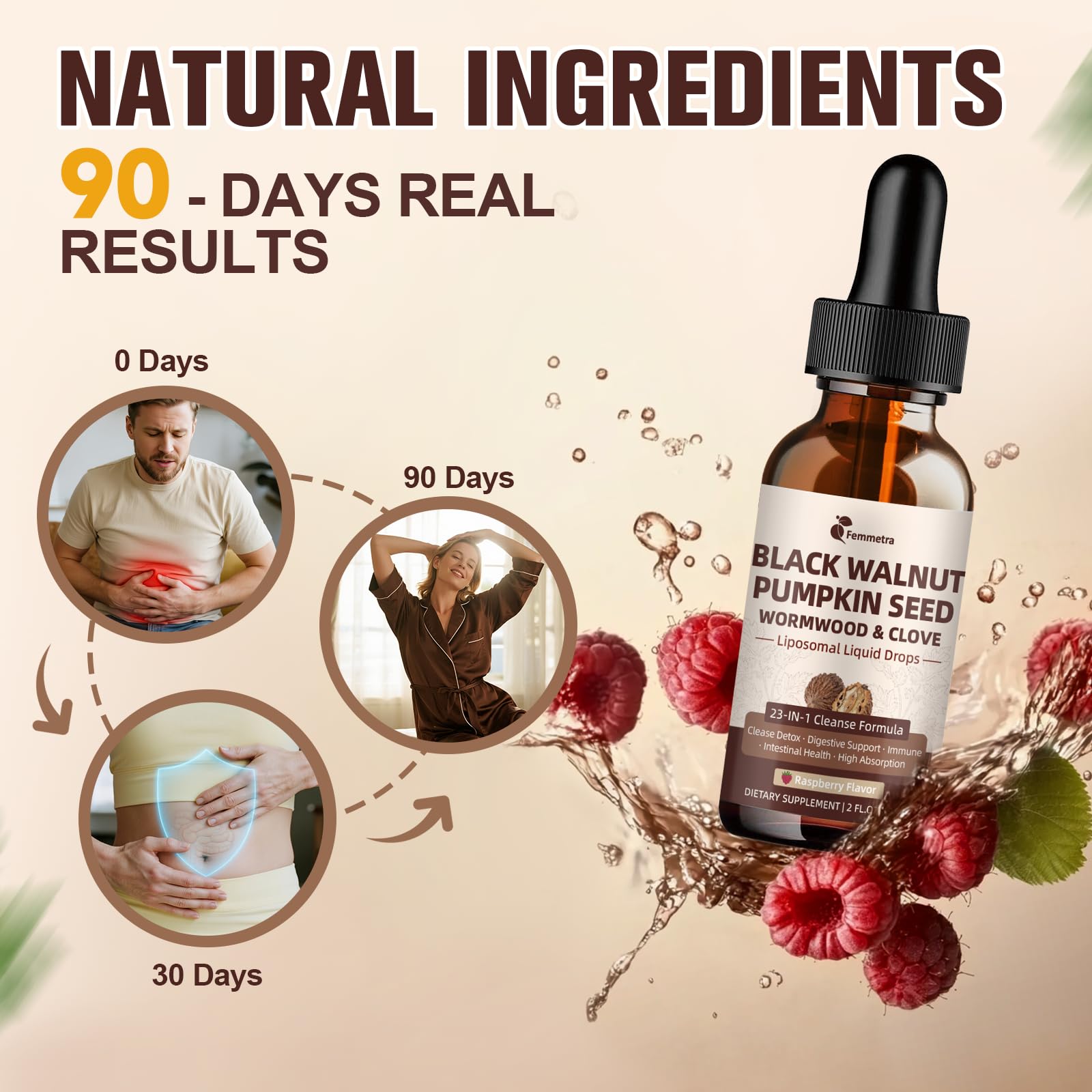 Visuals of detox and antioxidant ingredients