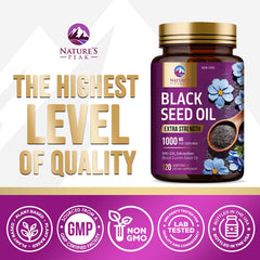 Black seed oil for skin and hair beauty support