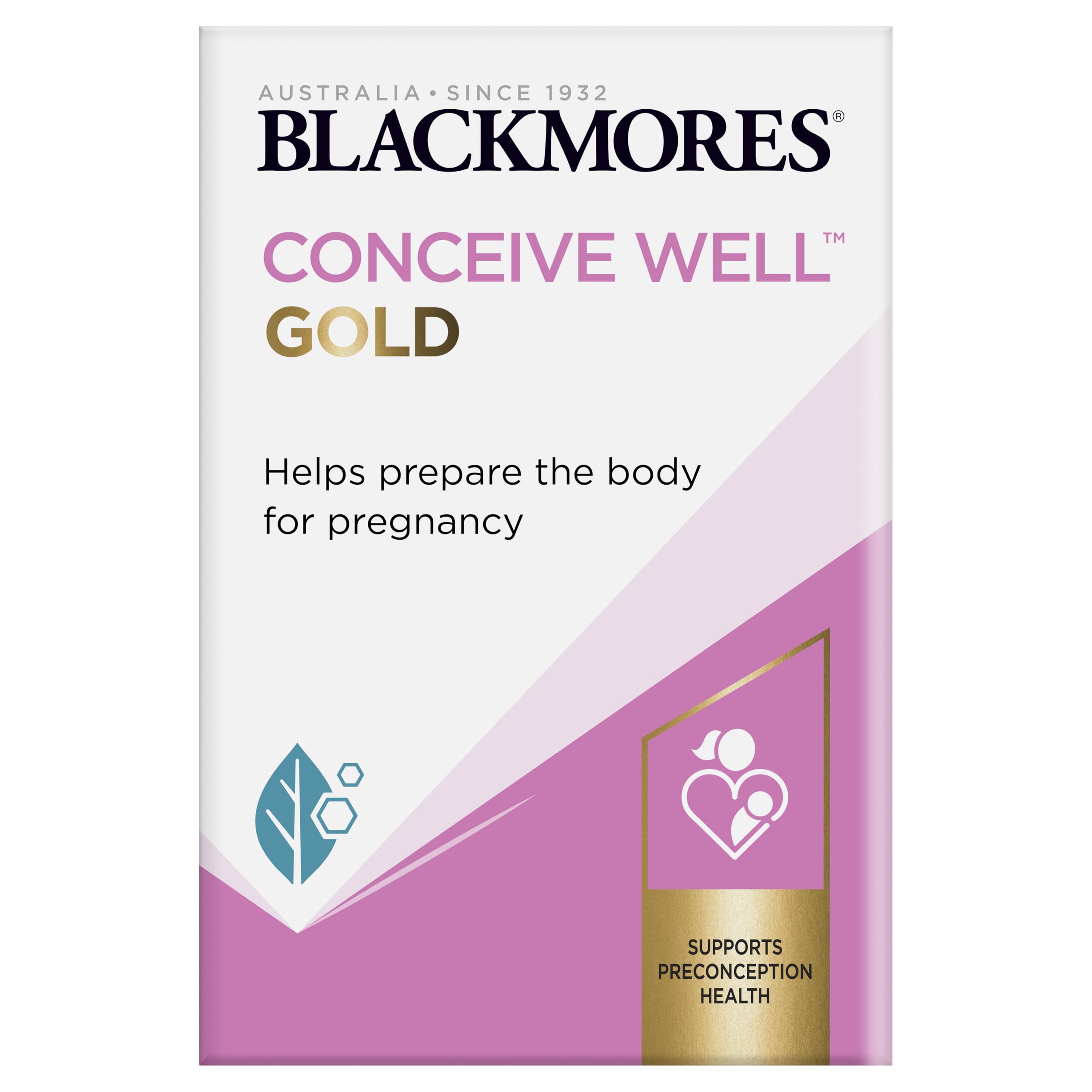 Blackmores Conceive Well Gold 28 tablets and 28 capsules hero image