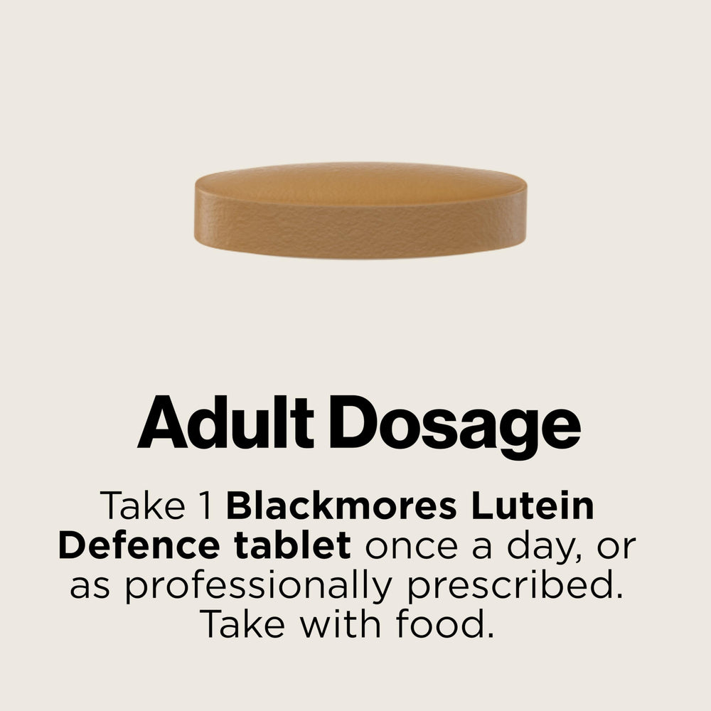 Suggested usage for Blackmores Lutein Defence 60 Tablets