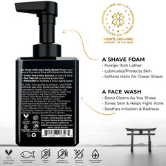 Blackwood For Men BioNutrient foam-lather close-up showing rich slip for shaving.