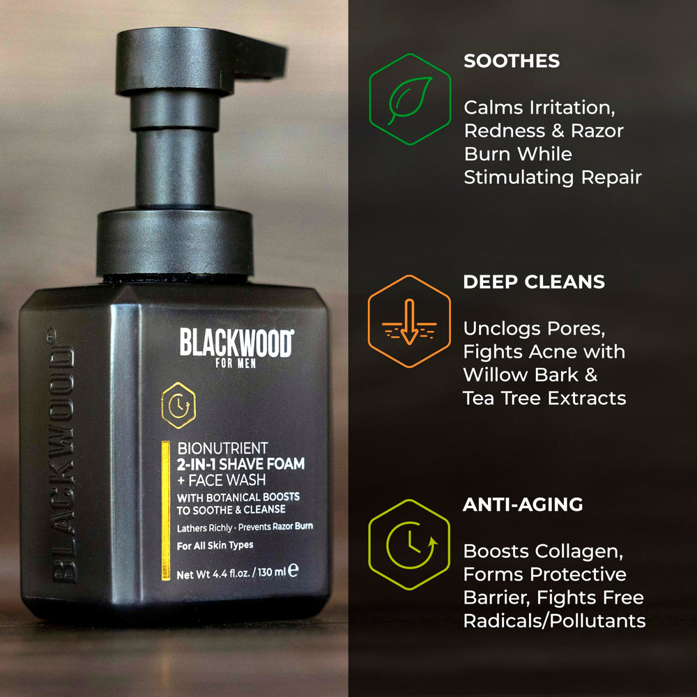 Blackwood For Men BioNutrient Pentavitin moisture lock for lasting hydration.