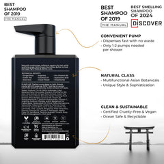 Blackwood For Men Hydroblast Shampoo with aloe vera soothing scalp while cleansing.