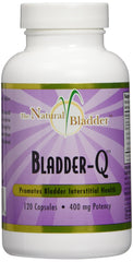 Bladder-Q 400 mg bottle with 120 capsules on a white background