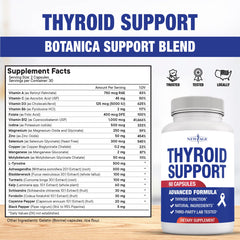 Bladderwrack, kelp and turmeric in thyroid formula