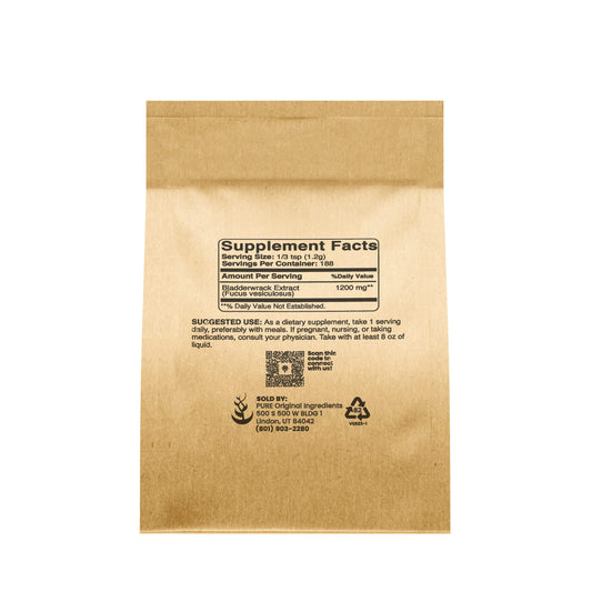 Close-up of bladderwrack powder texture
