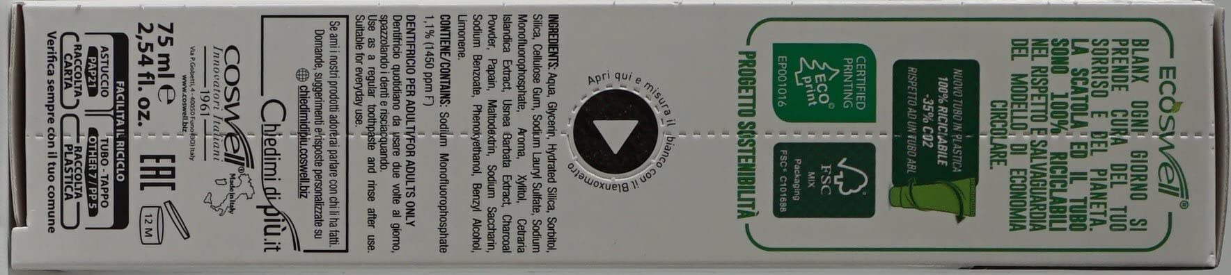 75ml tube of BlanX Black Whitening Toothpaste