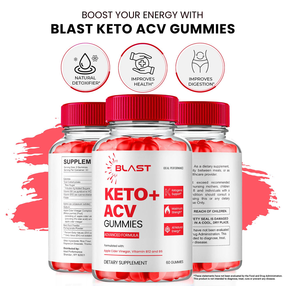 Blast Keto ACV Gummies 5-pack package display