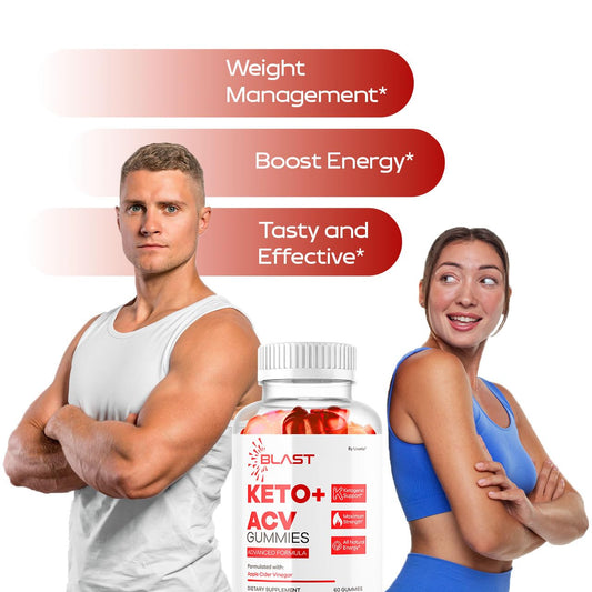 Front label of Blast Keto ACV Gummies two-pack