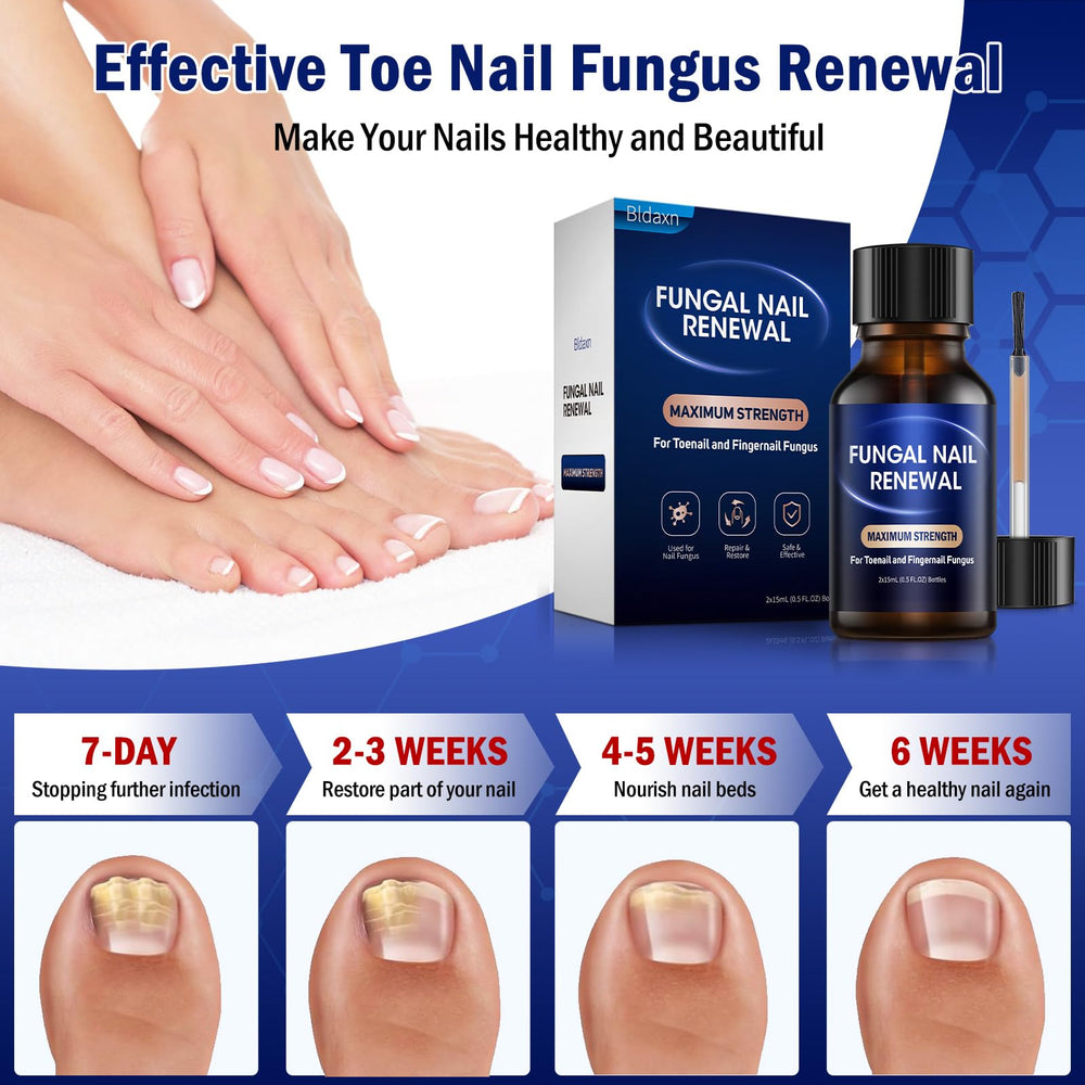 Bldaxn Tea tree oil drops highlight natural ingredients for sensitive nails.