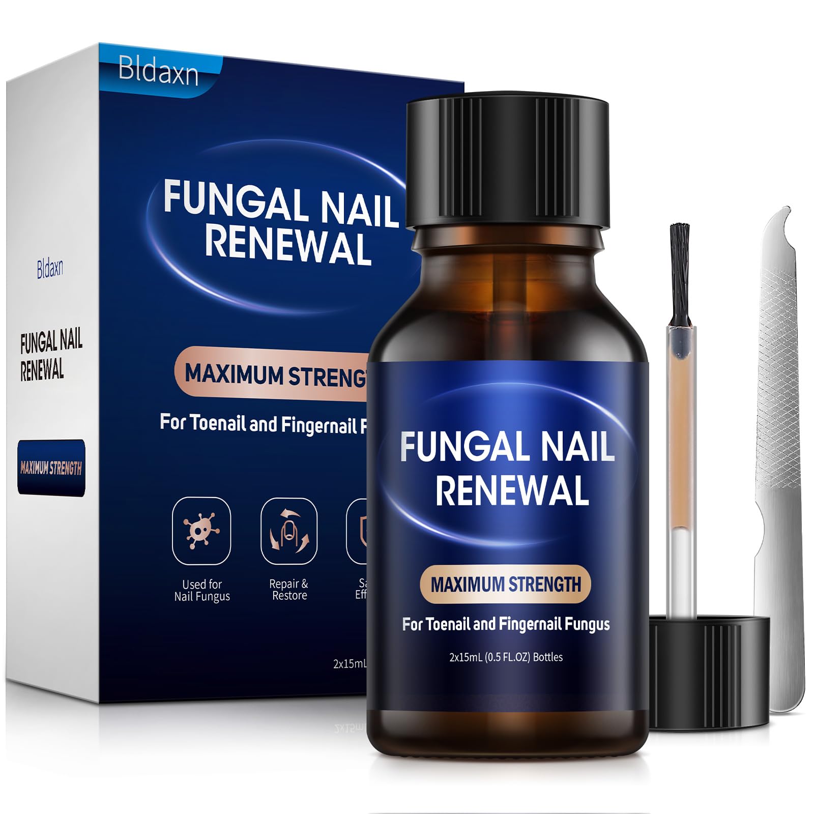 Bldaxn Toe Nail Fungus Renewal bottle ready for quick daily application and absorption.
