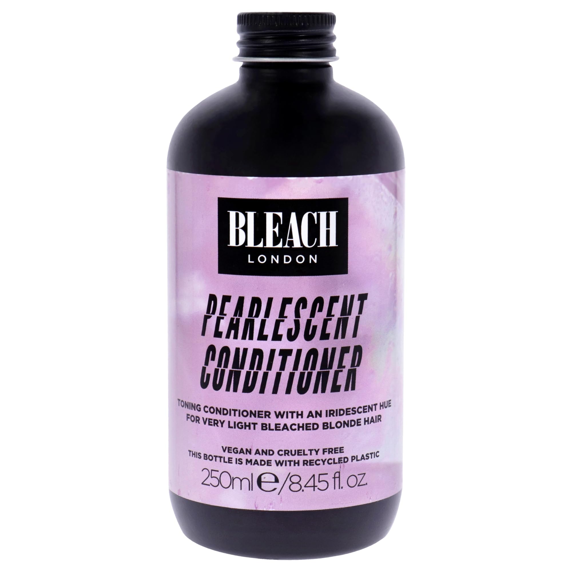 Bleach London Pearlescent Conditioner bottle showing pearlescent shimmer for color-balanced hair.