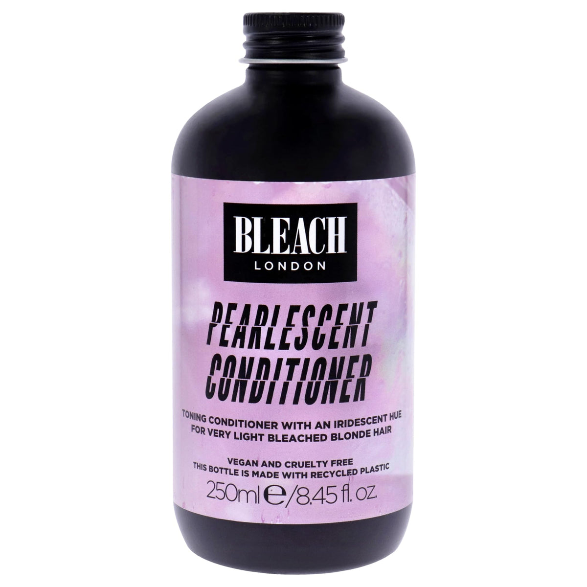 Bleach London Pearlescent Conditioner bottle showing pearlescent shimmer for color-balanced hair.