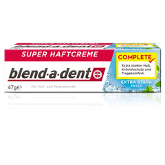 Denture securely held with Blend-a-dent Complete adhesive