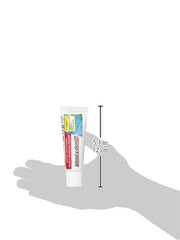 Crumb protection seal between gums and denture under Blend-a-dent Complete