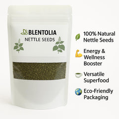 Nettle seeds sprinkled on a smoothie for a health boost
