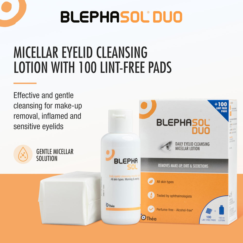 Blephasol Duo packaging showcasing the lotion and box
