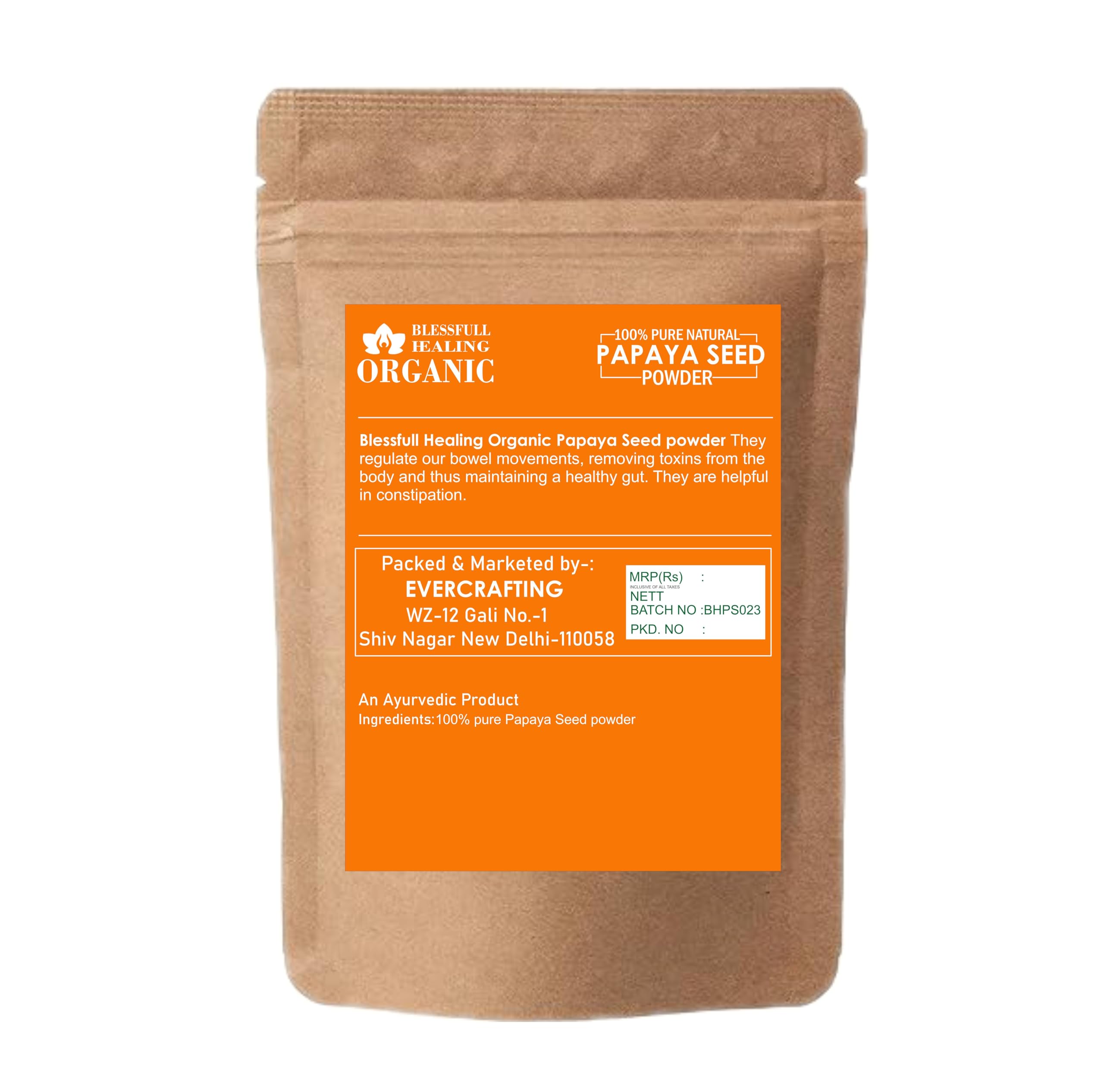 Blessfull Healing Organic Papaya Seed Powder 200g close-up