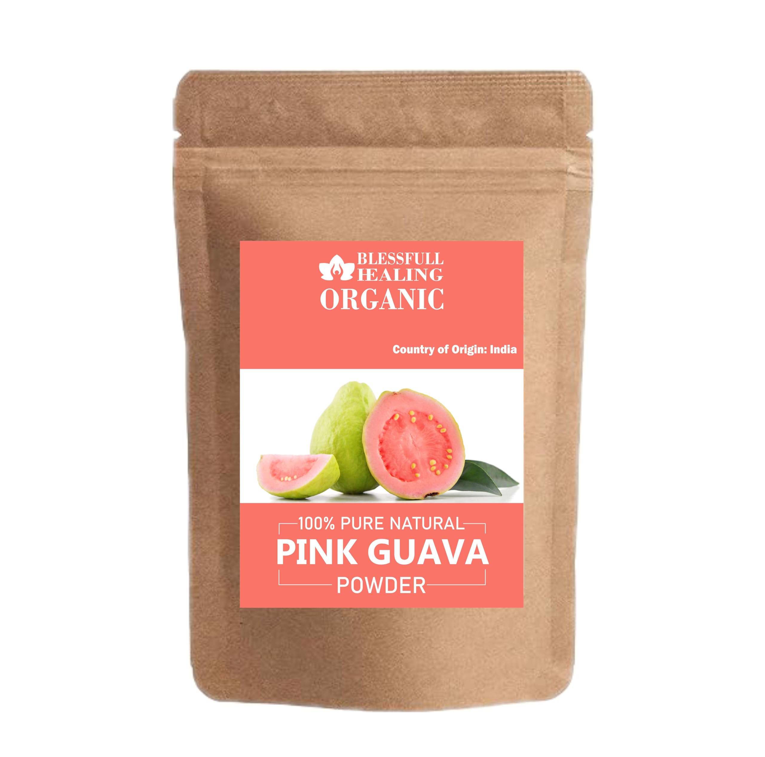 Blessfull Healing Organic Pink Guava Powder 100 g packaging