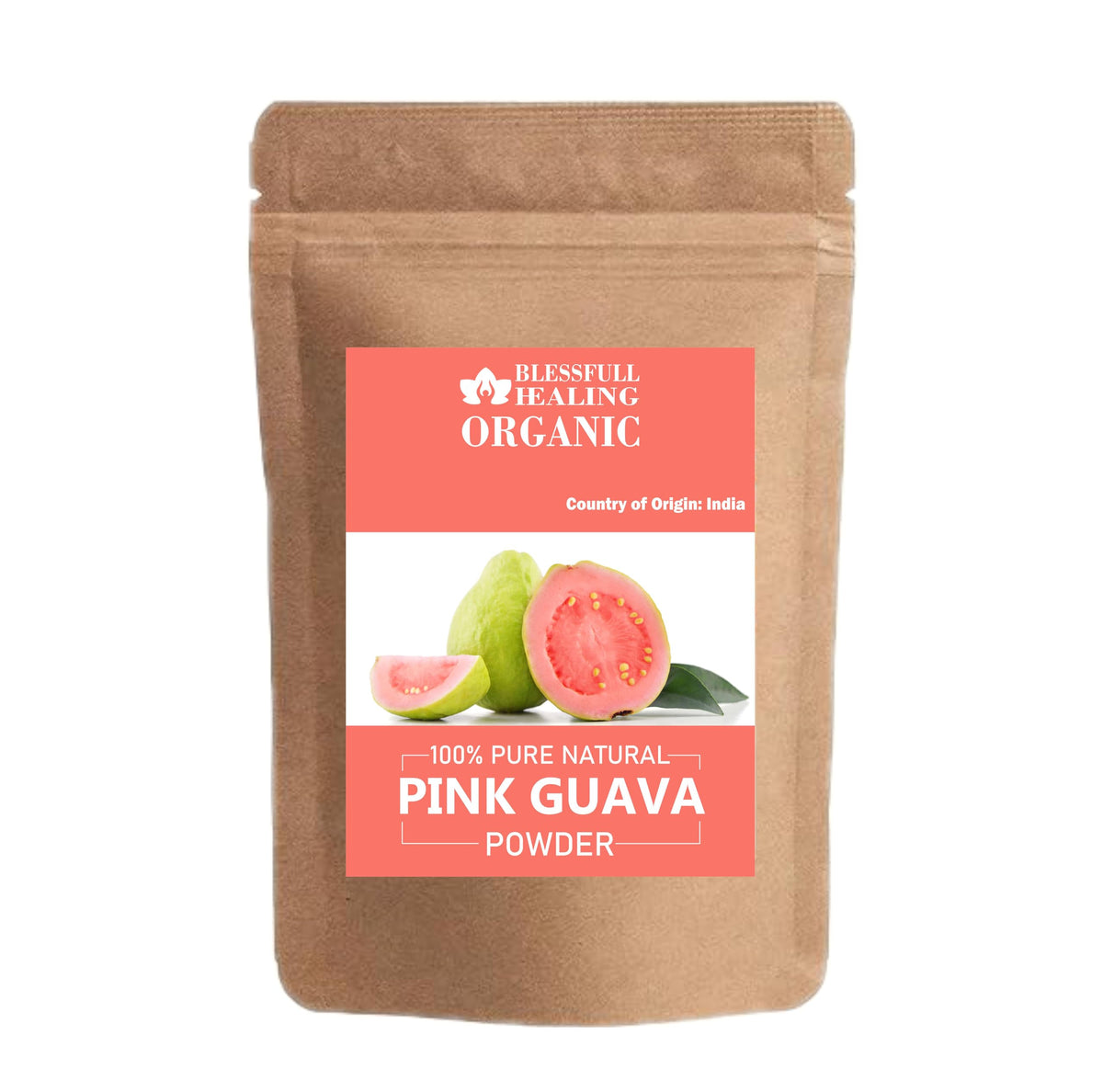 Blessfull Healing Organic Pink Guava Powder 100 g packaging