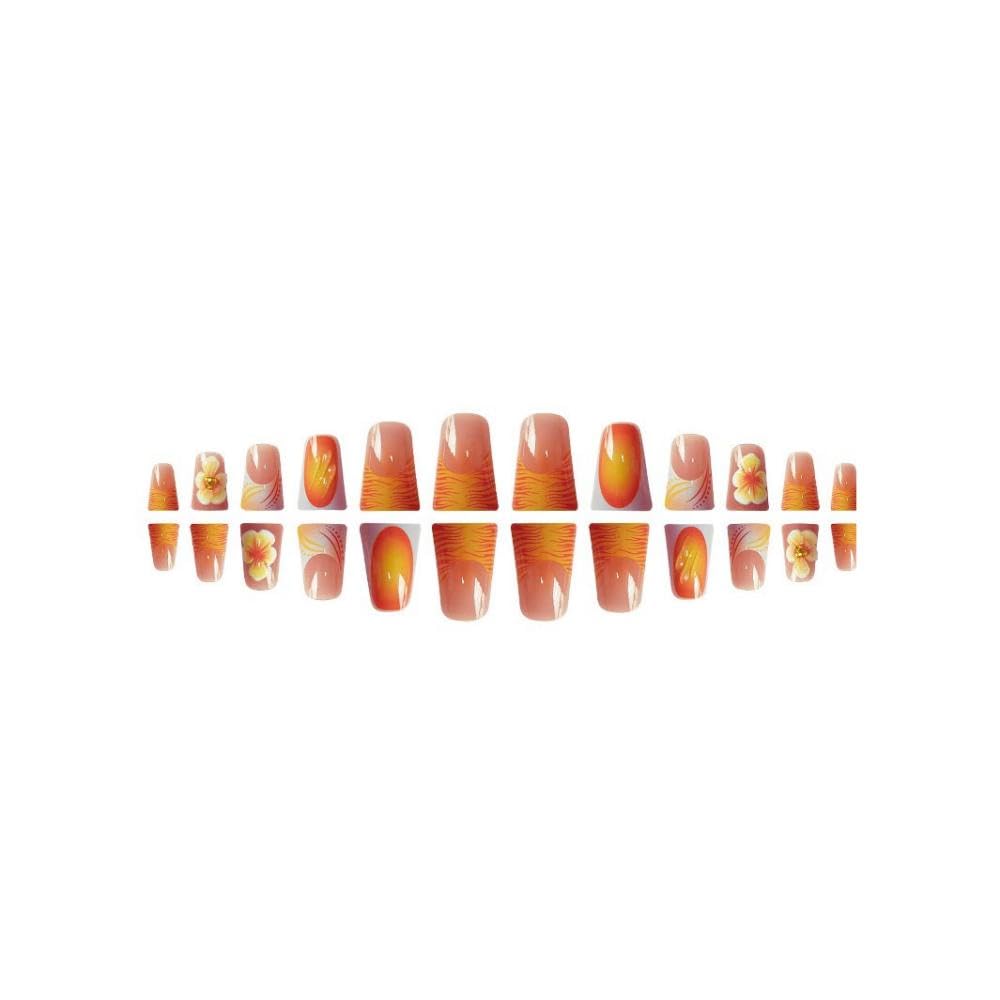 BLGTGH Duck Press On Nails glossy skin-tone finish enhances natural nails