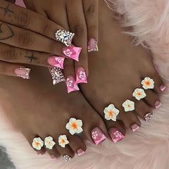 BLGTGH pink French tips nails for a glossy daily manicure