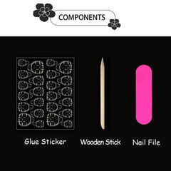 BLGTGH seamless cuticle glue nails for easy wear
