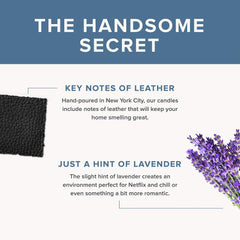 Blind Barber Tompkins candle offers about 40-hour burn for extended fragrance.