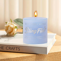 Blingfun flower candle blue ocean for coastal spa vibes and clean burn.