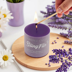 Blingfun flower candle white jasmine for serene nights and gentle ambiance.