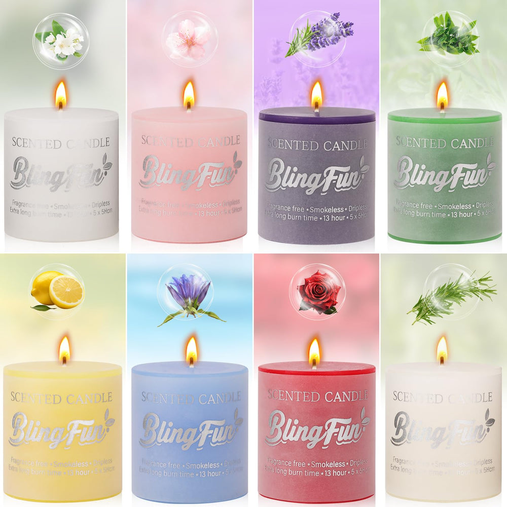 Blingfun flower candle yellow lemon for bright, uplifting atmosphere.