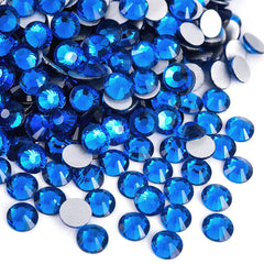 Capri Blue flat-back rhinestones for precise nail art and embellishments