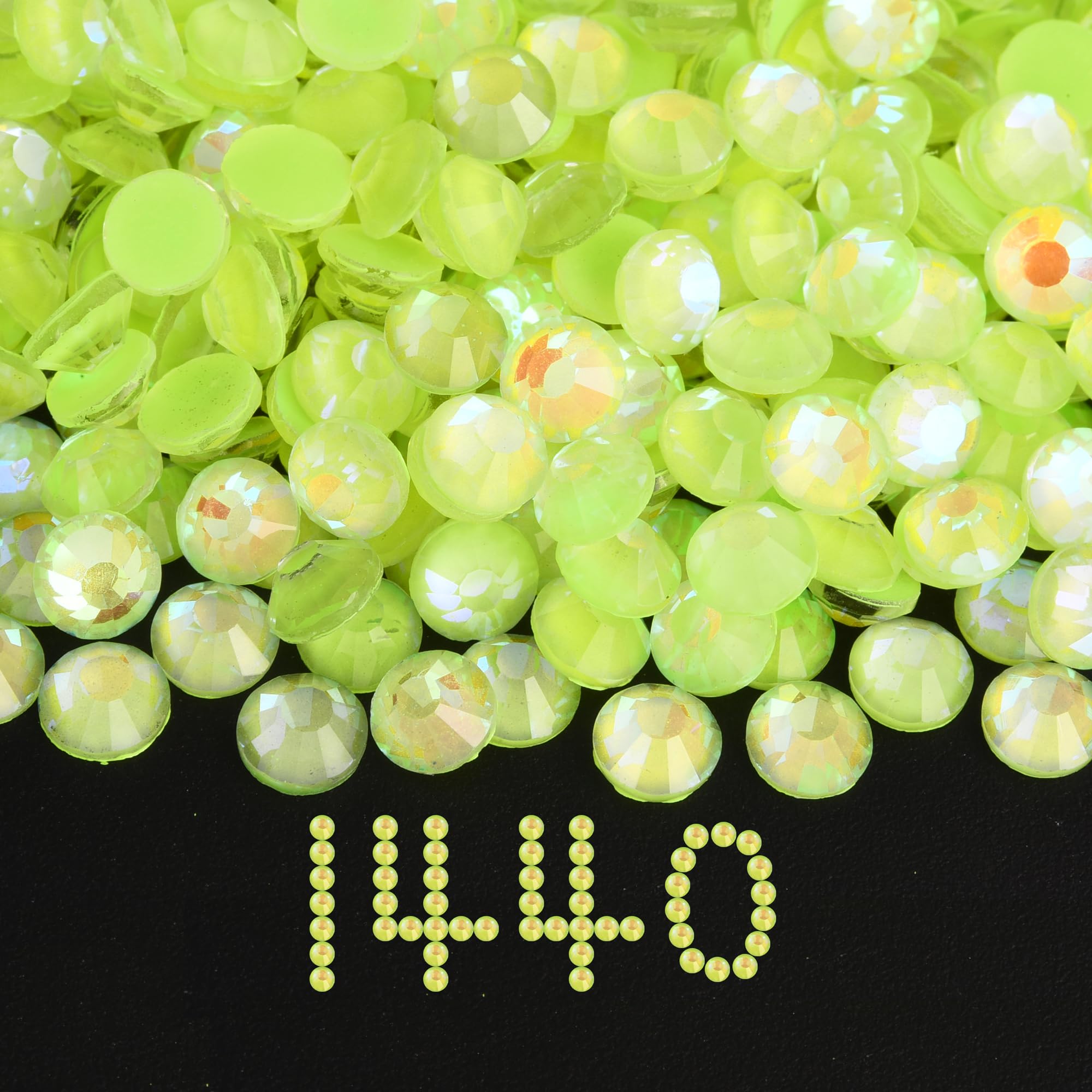 Blinginbox flatback rhinestones Citrine AB glow for nails and decor