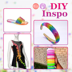 Blinginbox orange neon rhinestones brighten makeup looks and fashion accents.