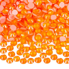 Blinginbox orange neon flatback rhinestones for nails and crafts with sparkling shine.