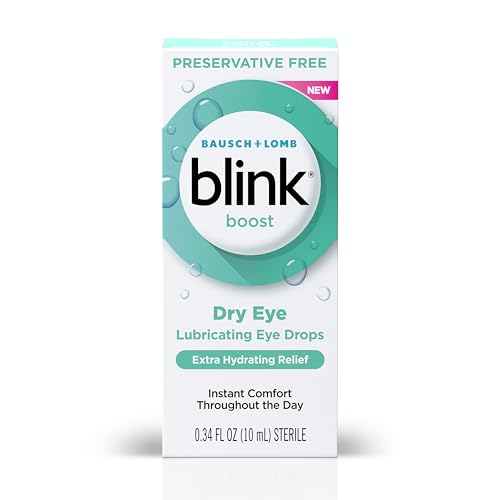Blink Boost dropper close-up delivering soothing lubrication for dry eyes.