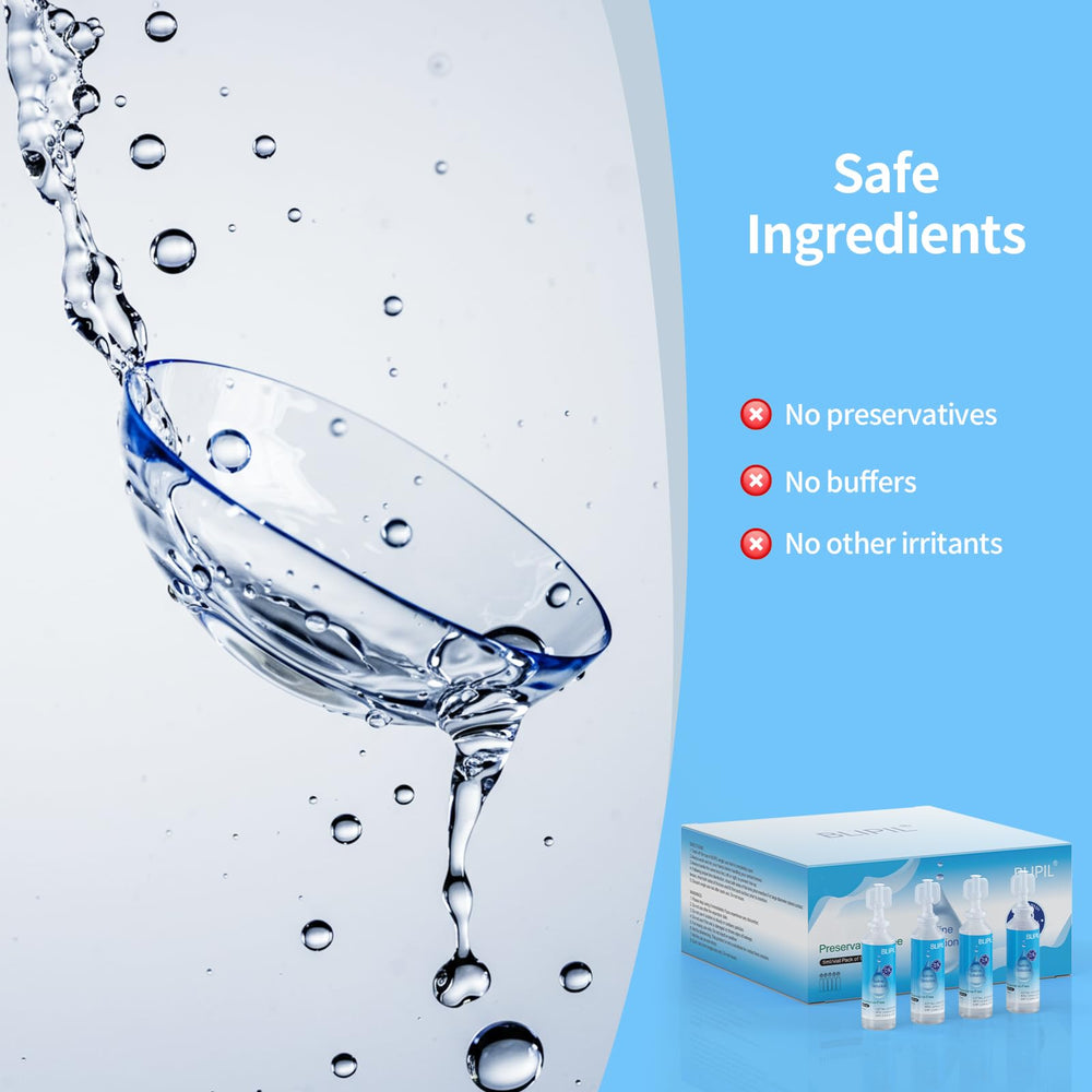Travel-friendly saline solution for lens rinsing and insertion