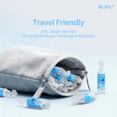 Rinsing and inserting contact lenses with BLIPIL saline