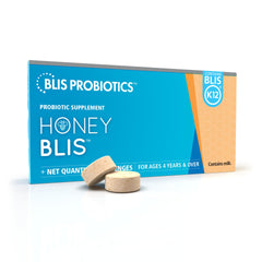 BLIS HoneyBlis lozenges packaging front for daily immune support.