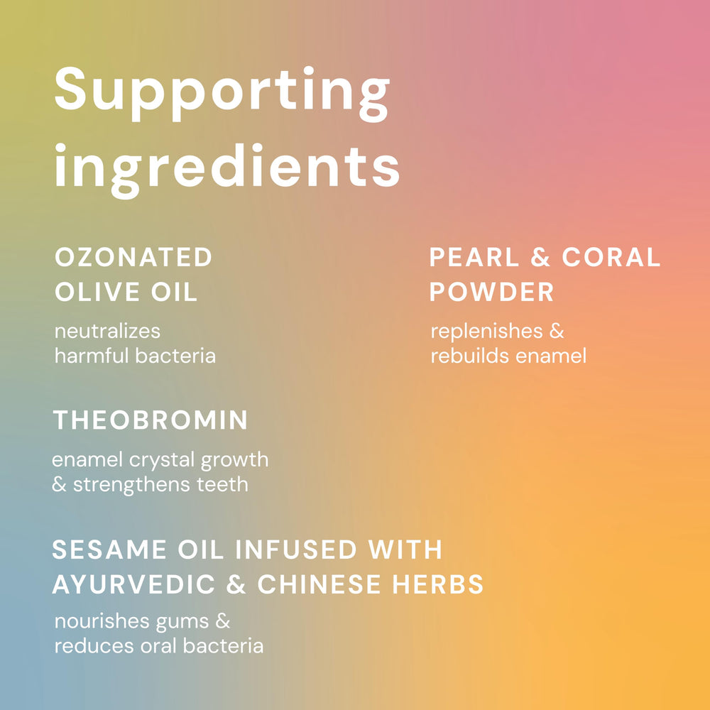 Natural ingredients for Bliss Energetics Tooth Puddy