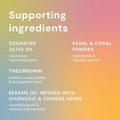 Natural ingredients for Bliss Energetics Tooth Puddy