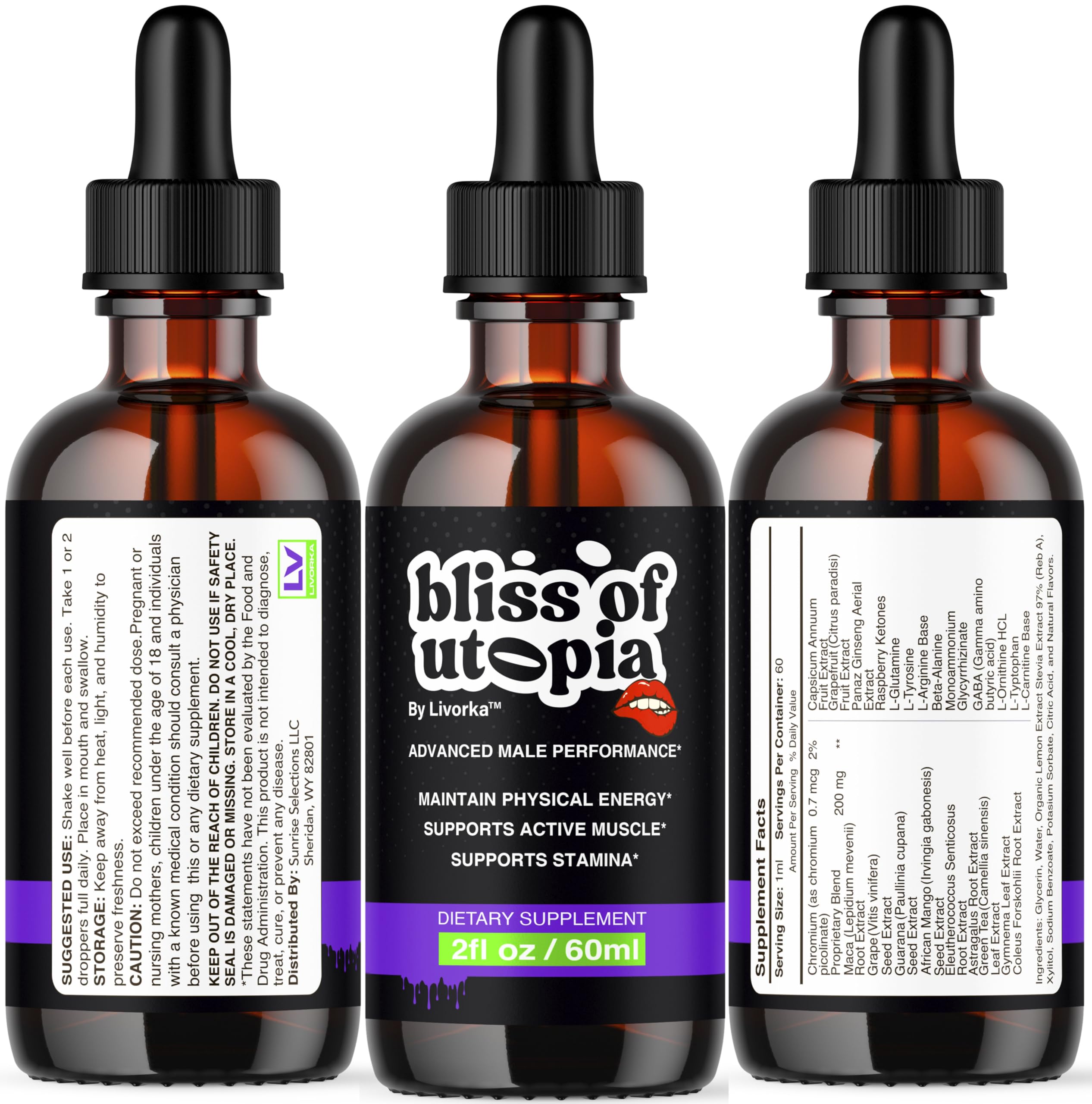 Product details and ingredients on label