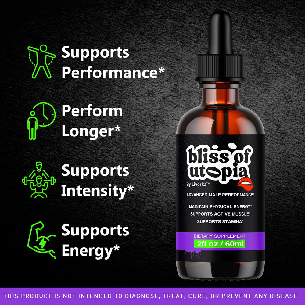 Side view of Bliss of Utopia Drops bottle